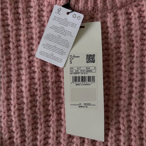 NWT MANGO WOOL Pink cropped sweater - Picture 5 of 8